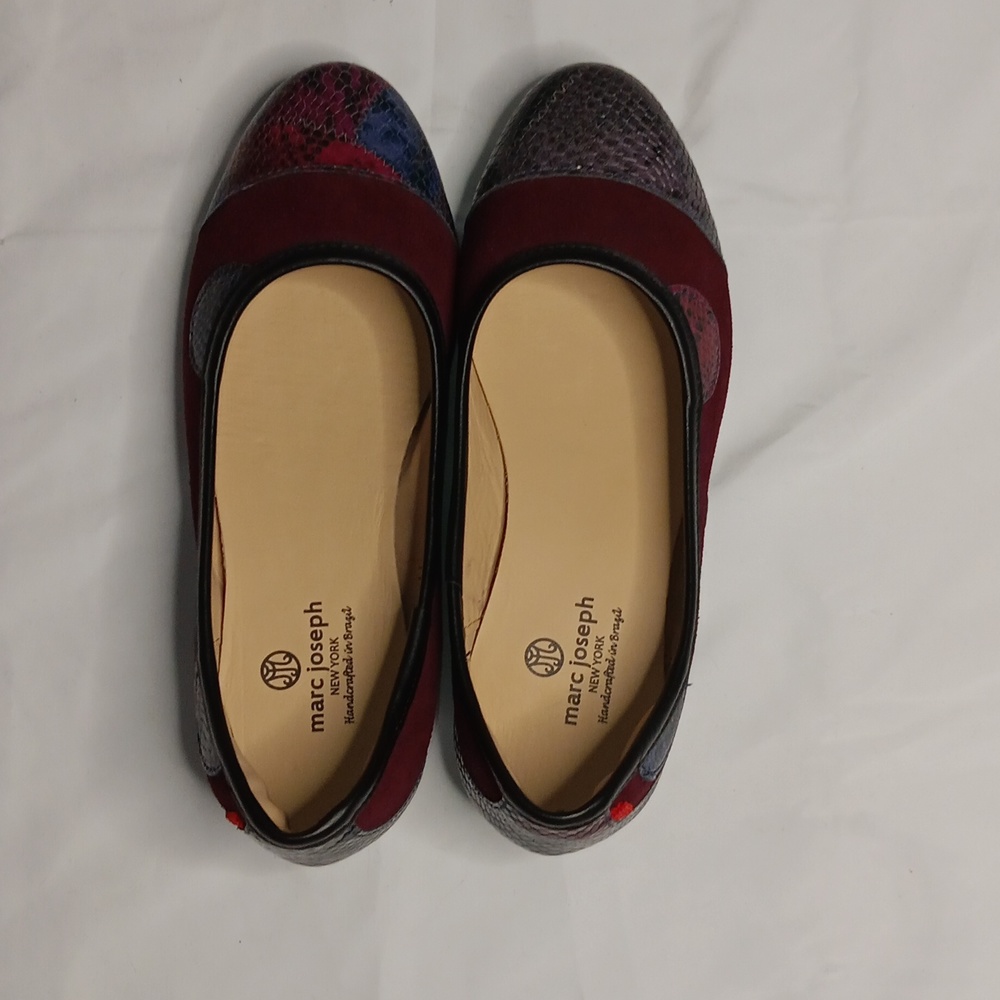 KIDS Marc Joseph wine suede patchwork